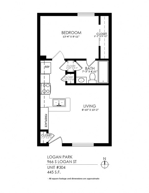 1 Bedroom Floorplan